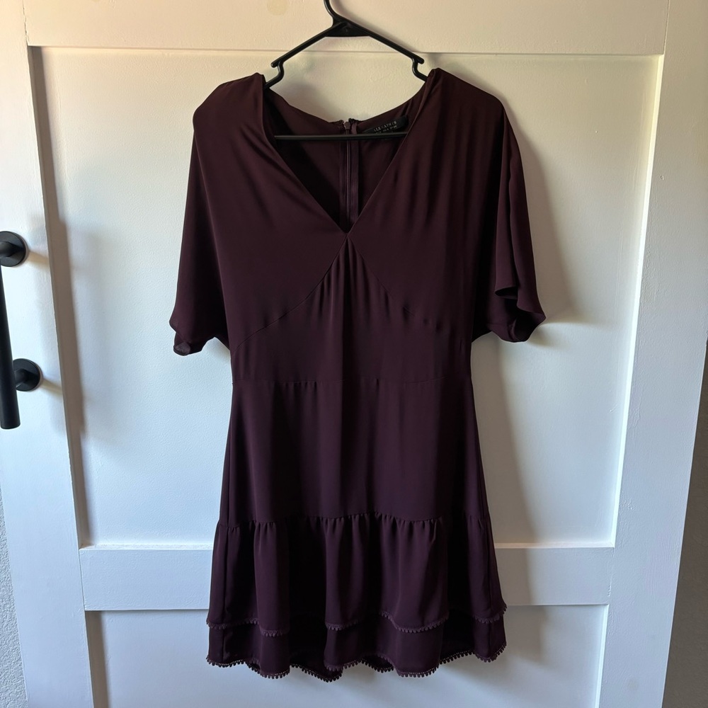 All Saints Marley Dress Size 4 Dark Burgundy Maroon